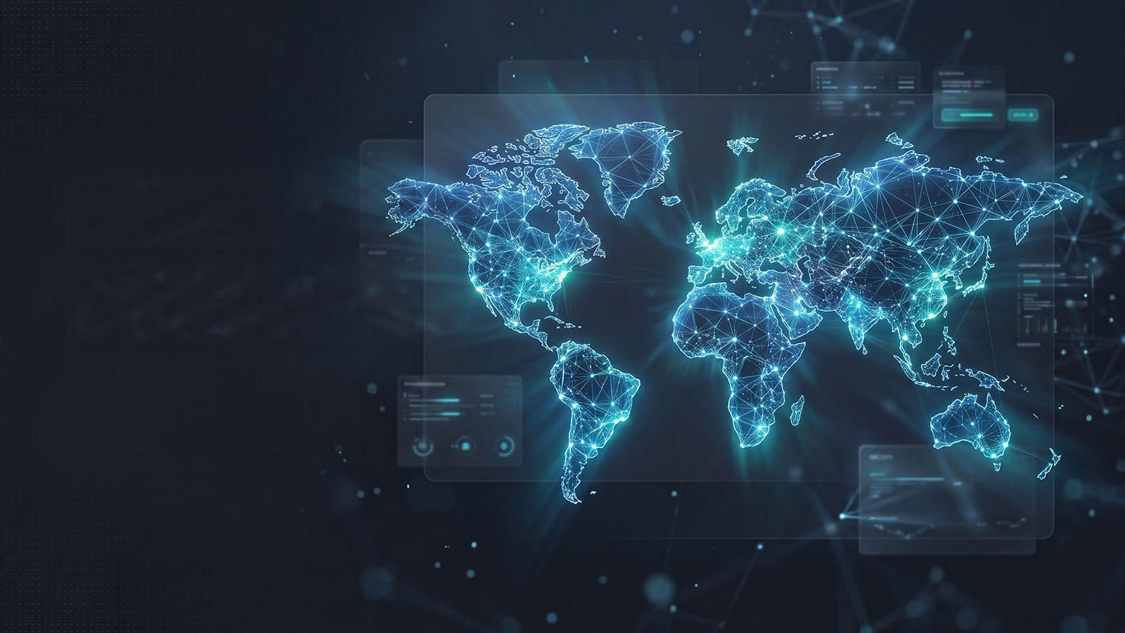 Editorial illustration of a global VFX and animation studio network