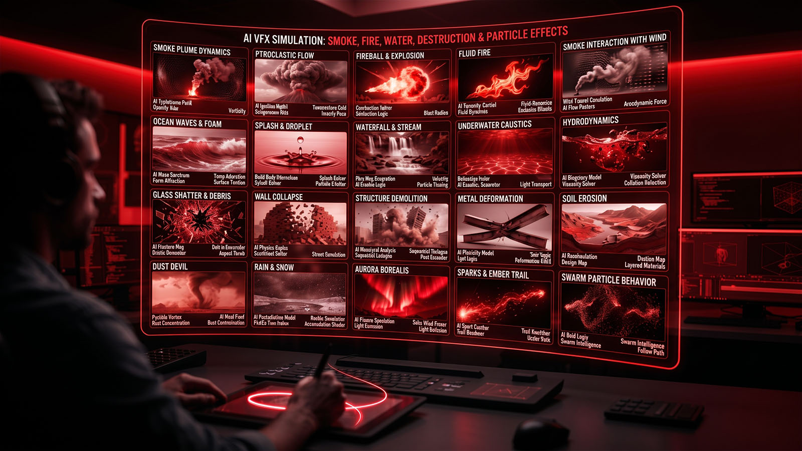 AI VFX Simulation: Smoke, Fire, Water, Destruction & Particle Eff