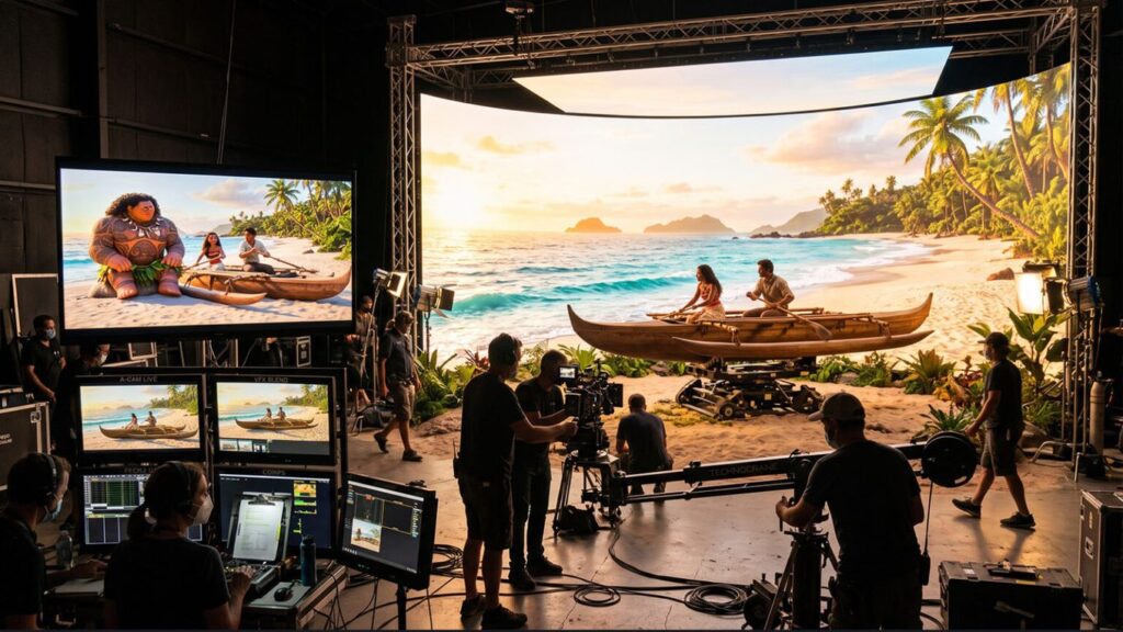 Disney live-action Moana real-time visualization on set